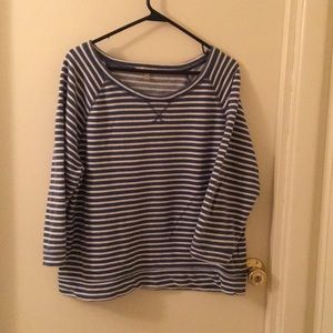 Banana republic blue striped boating shirt. XL